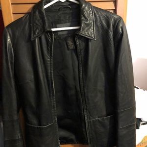 Banana republic 100% genuine leather jacket , sm